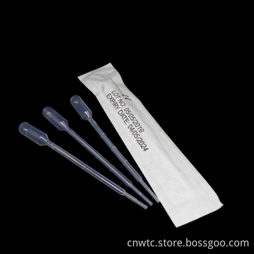 Lab Plastic Transfer Pipets with Pasteur Needle-Point Tips in Sterile Sizes: 0.2ml, 0.5ml, 3ml, 5ml, 10ml
